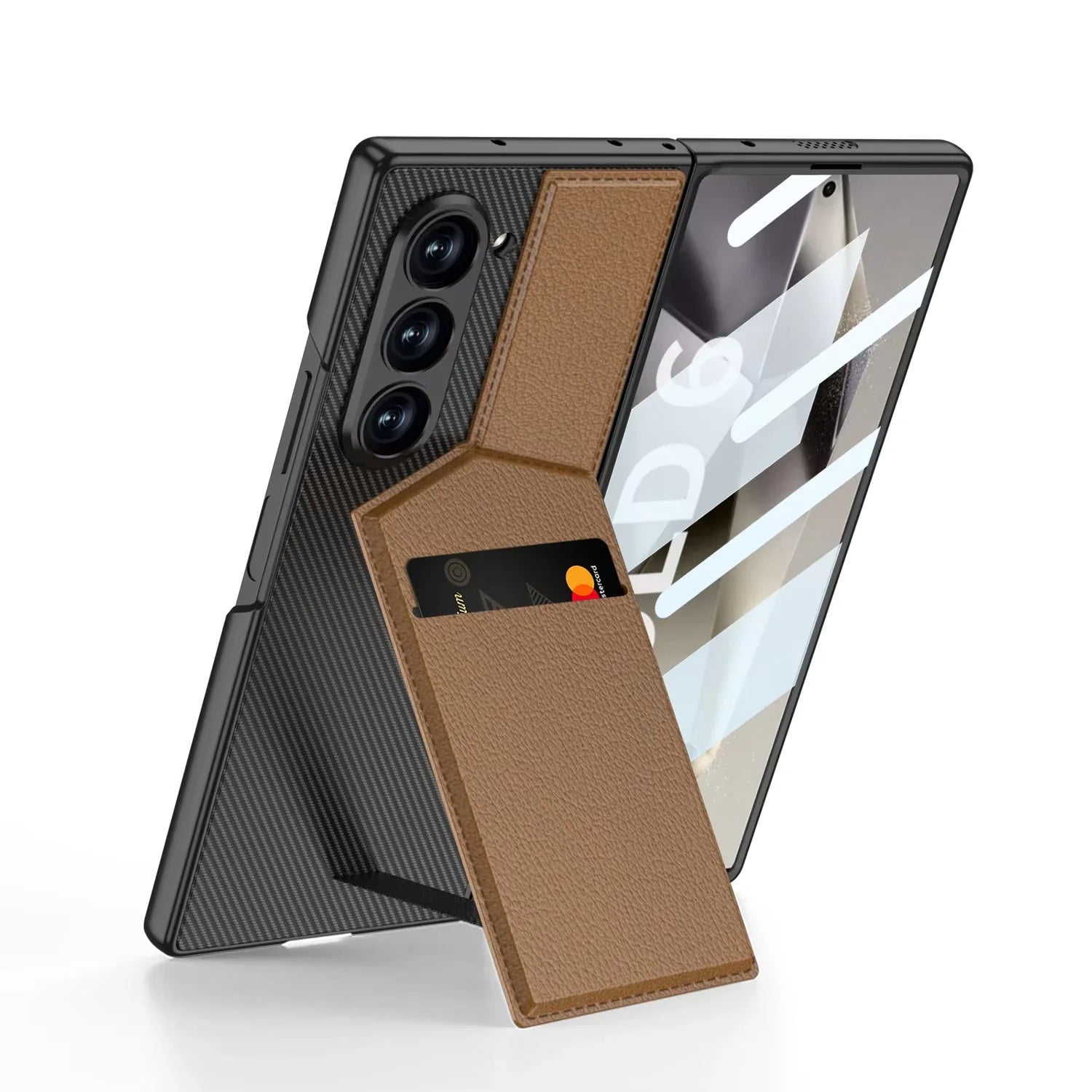 Leather Wallet Kickstand Case