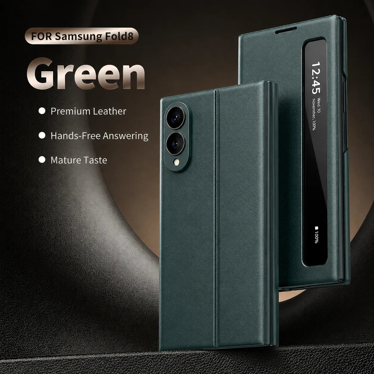 Smart Side Window Leather Flip Case