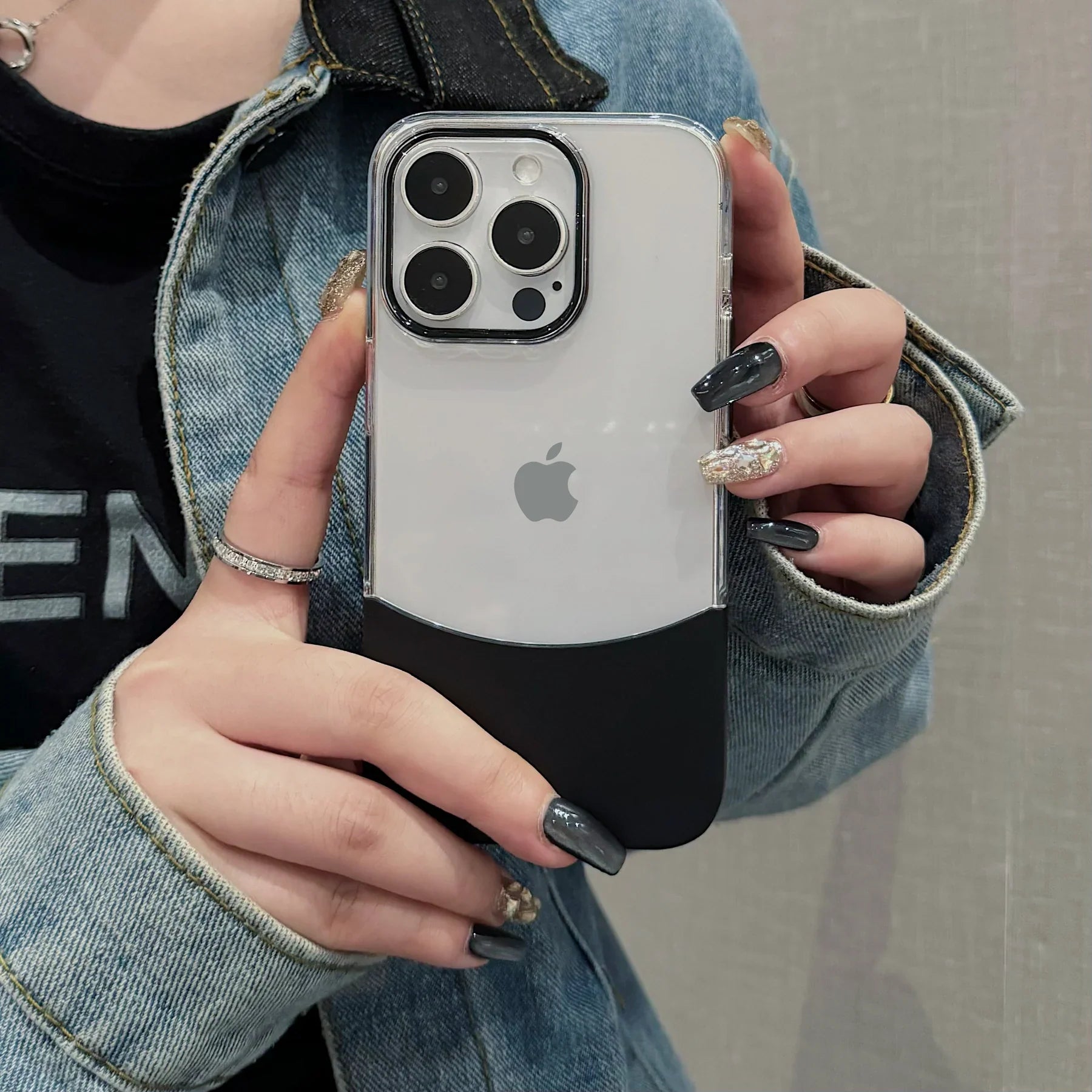 Dual-Layer Contrast Transparent IPhone Case