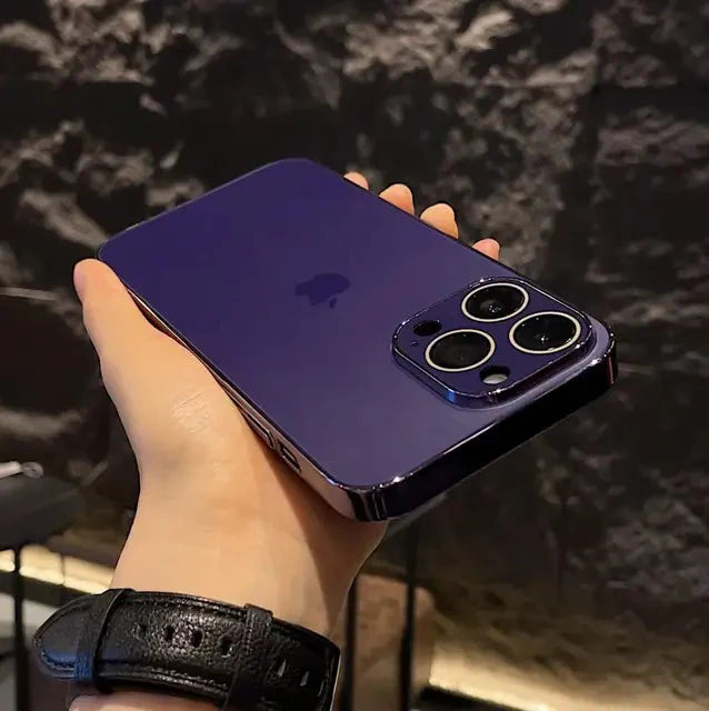 Matte Glass Lens Shell Case for iPhone Pro Cameras