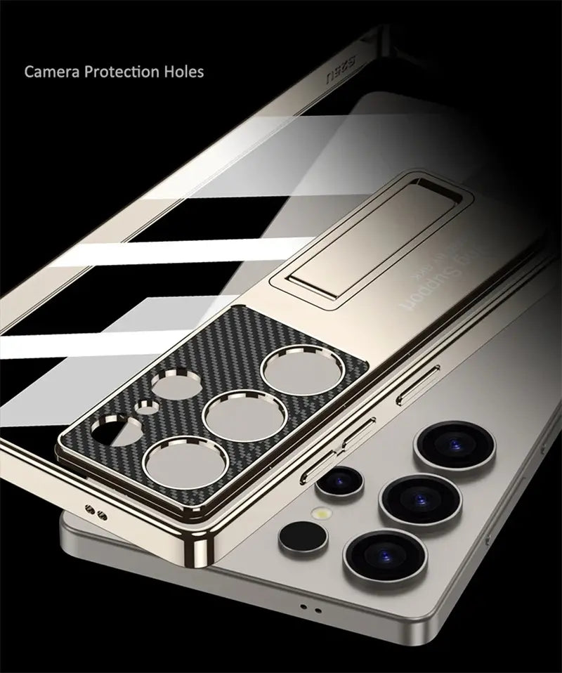 Chrome Edge Transparent Kickstand Case.