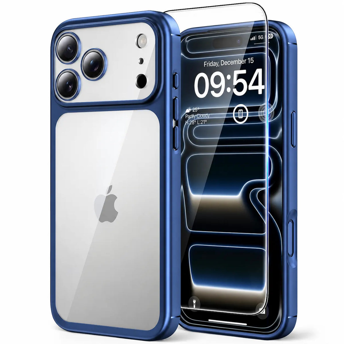 Military-Grade Shockproof Transparent Back Cover