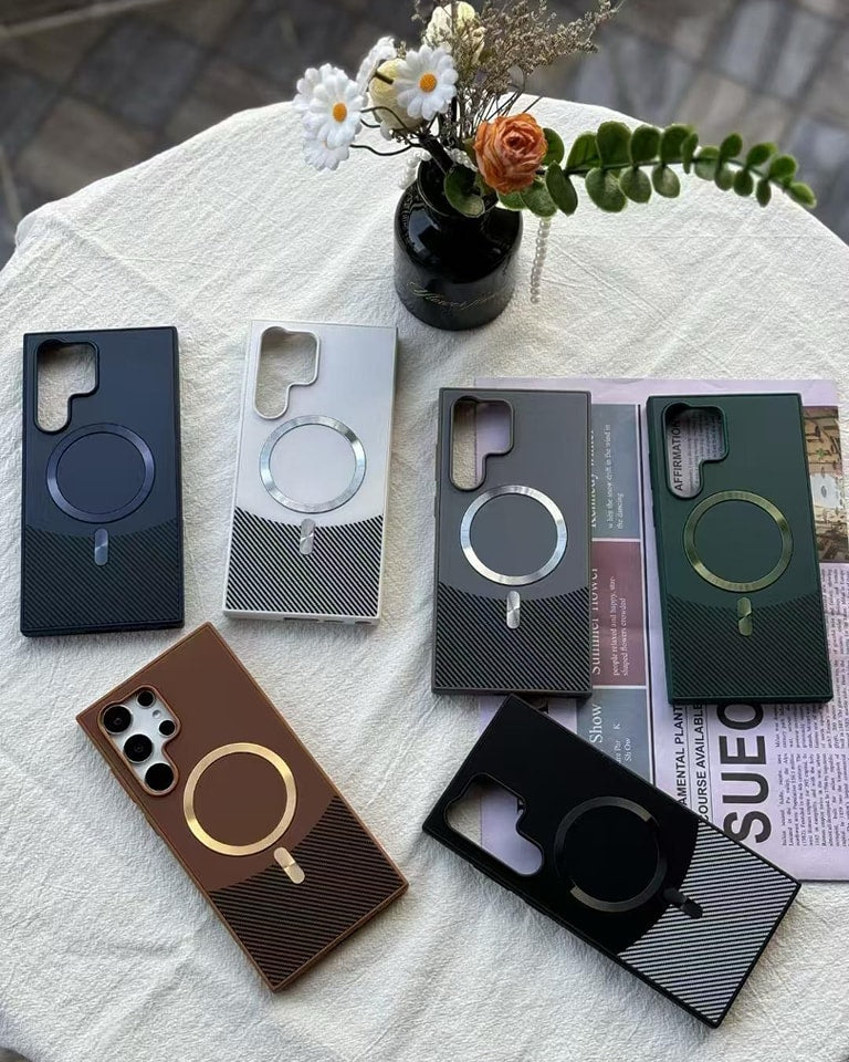 Luxury Samsung Half Carbon Case