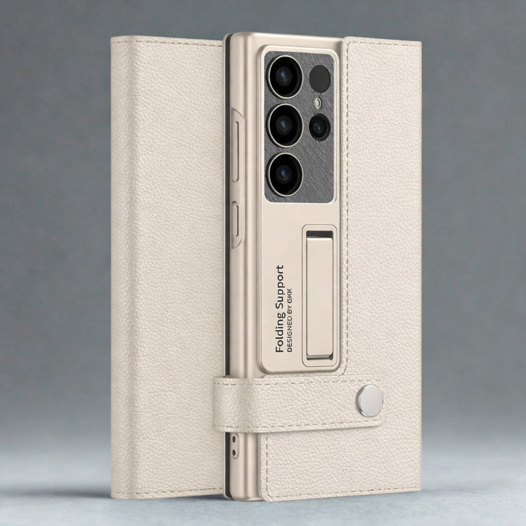 Shockproof Magnetic Folding Bracket Mobile Cover natural
