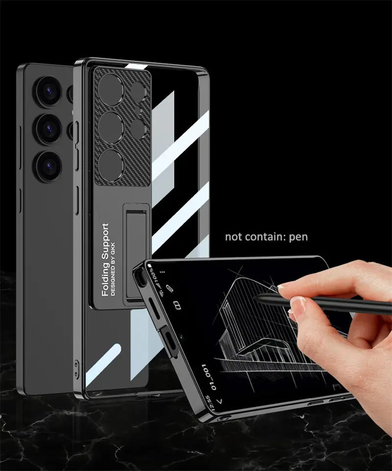 Chrome Edge Transparent Kickstand Case.