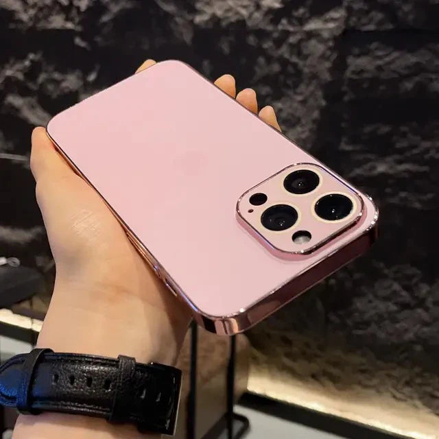 Matte Glass Lens Shell Case for iPhone Pro Cameras