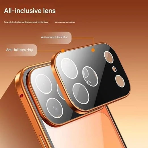 Slim Magnetic Glass Case for iPhone 17 Pro with Camera Protection