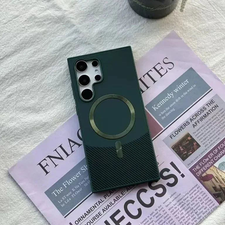 Luxury Samsung Half Carbon Case