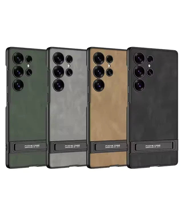 ELVEV Ultra-Thin Leather Bracket Case – Premium⚡