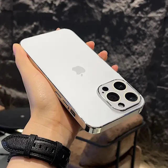 Matte Glass Lens Shell Case for iPhone Pro Cameras