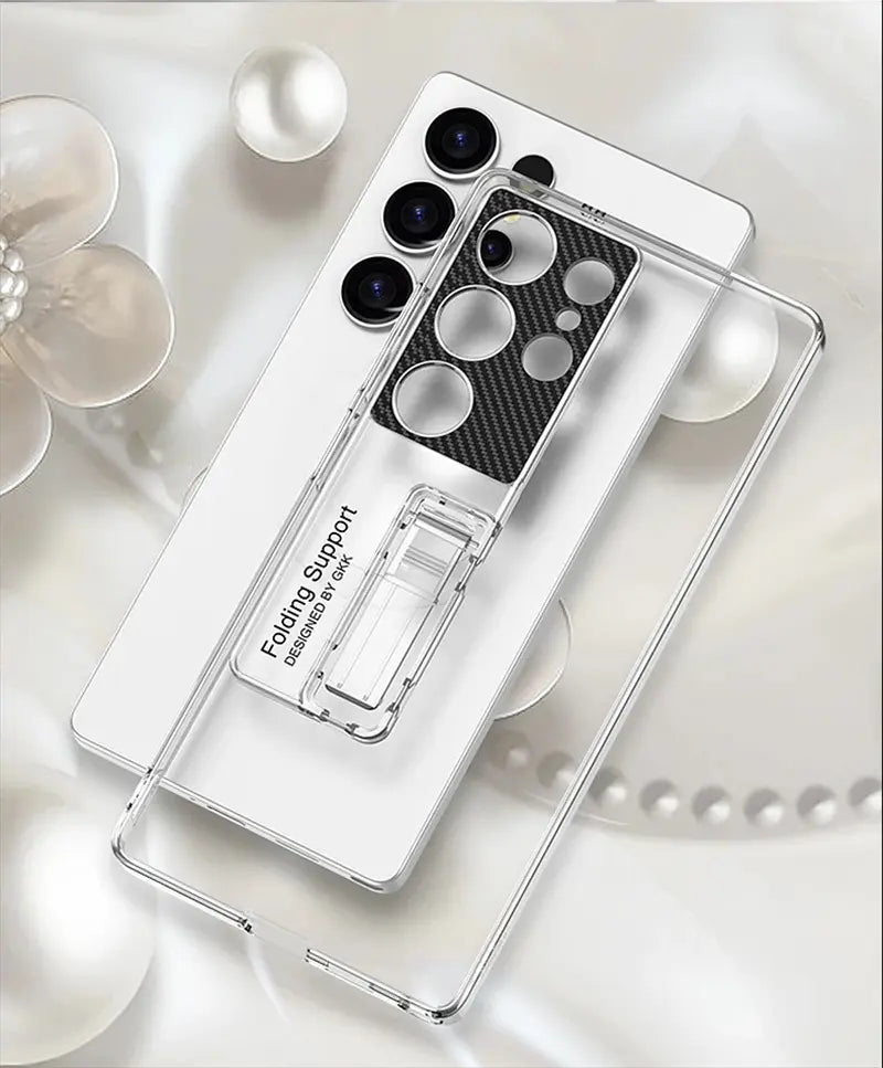 Chrome Edge Transparent Kickstand Case.