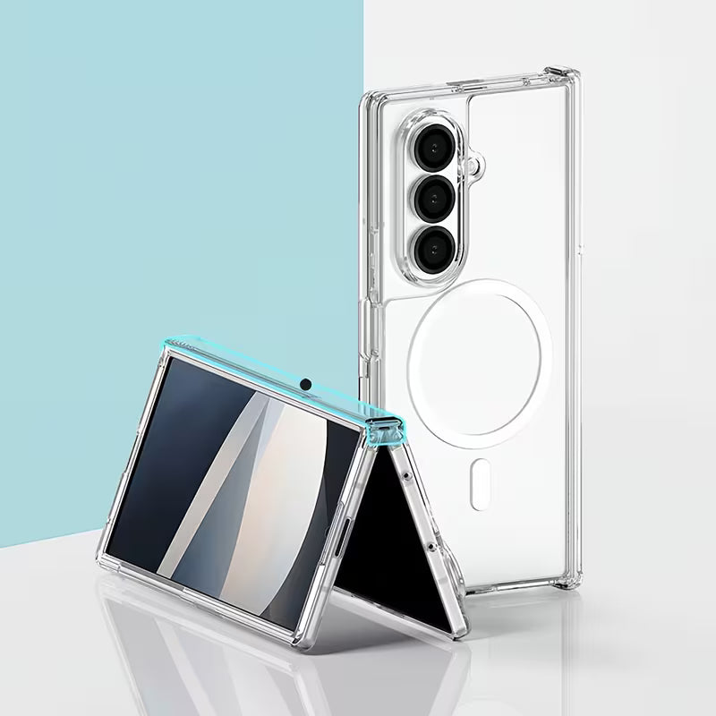 Samsung Galaxy Z Fold 7 Clear Magnetic Hinge Case