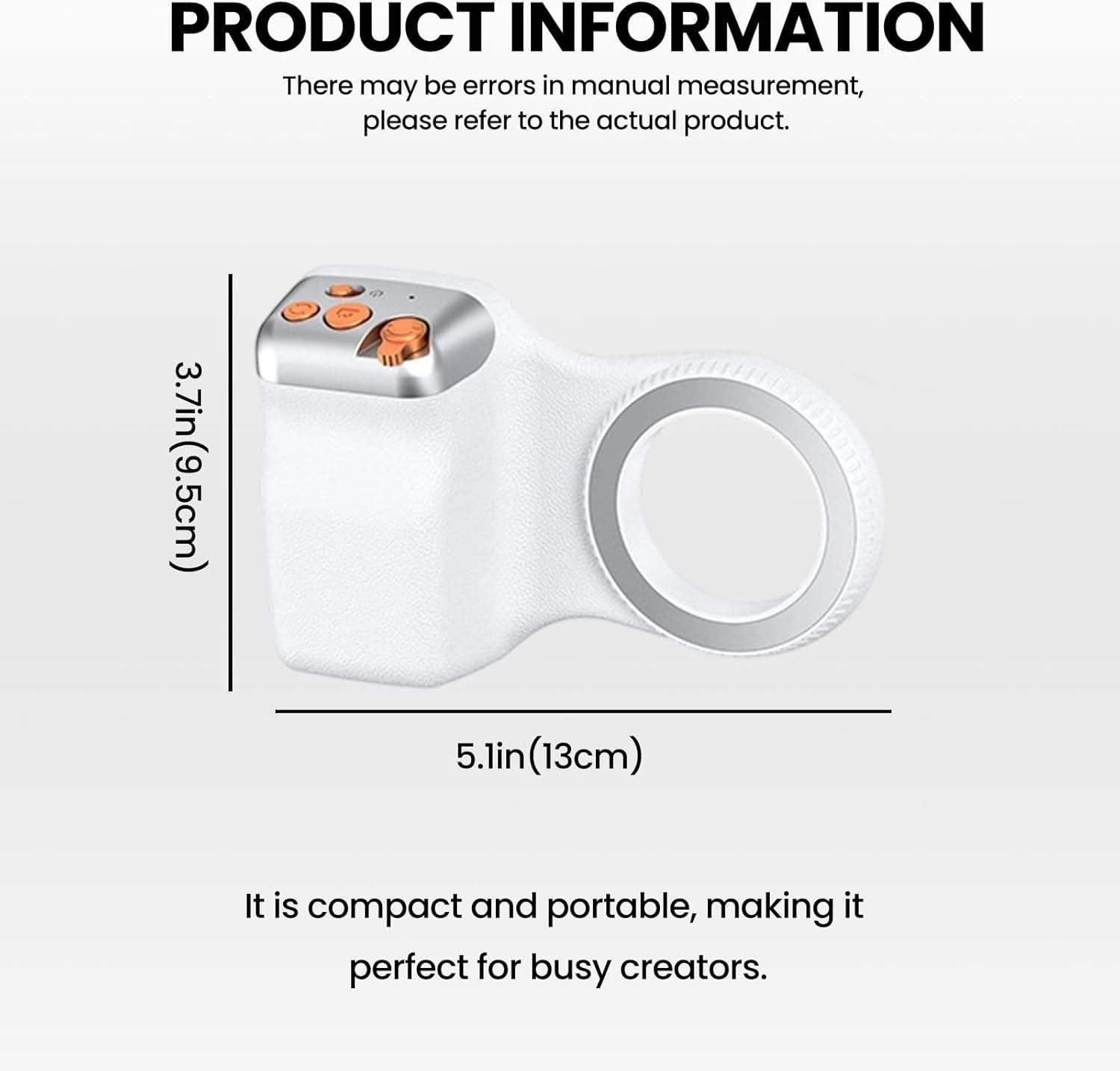 Magnetic Phone Camera Grip | Detachable Bluetooth Shutter & Zoom Control