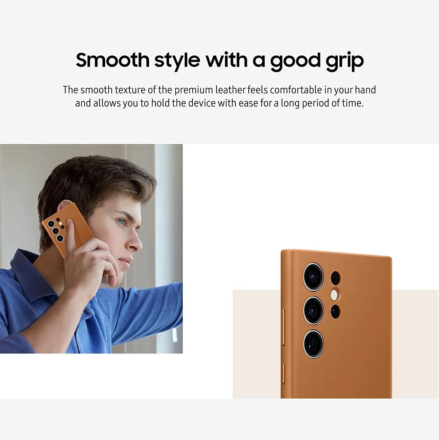Original Metal Button Classic Leather Case - *Luxury Meets Protection*.