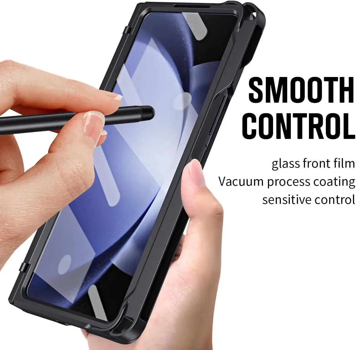 Samsung Z Fold Ultra Hybrid Armor Case: Premium Protection & Style.( Front Glass + S Pen) Included.