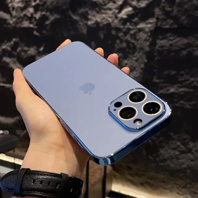 Matte Glass Lens Shell Case for iPhone Pro Cameras