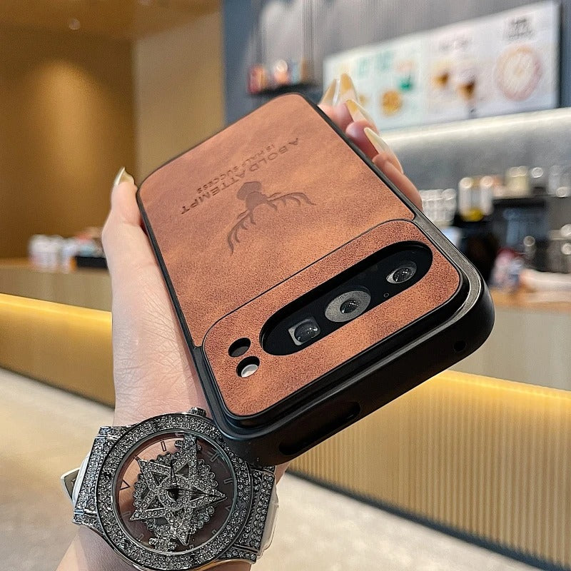 Retro Maple Leaf Embossed Case for a Unique Look
