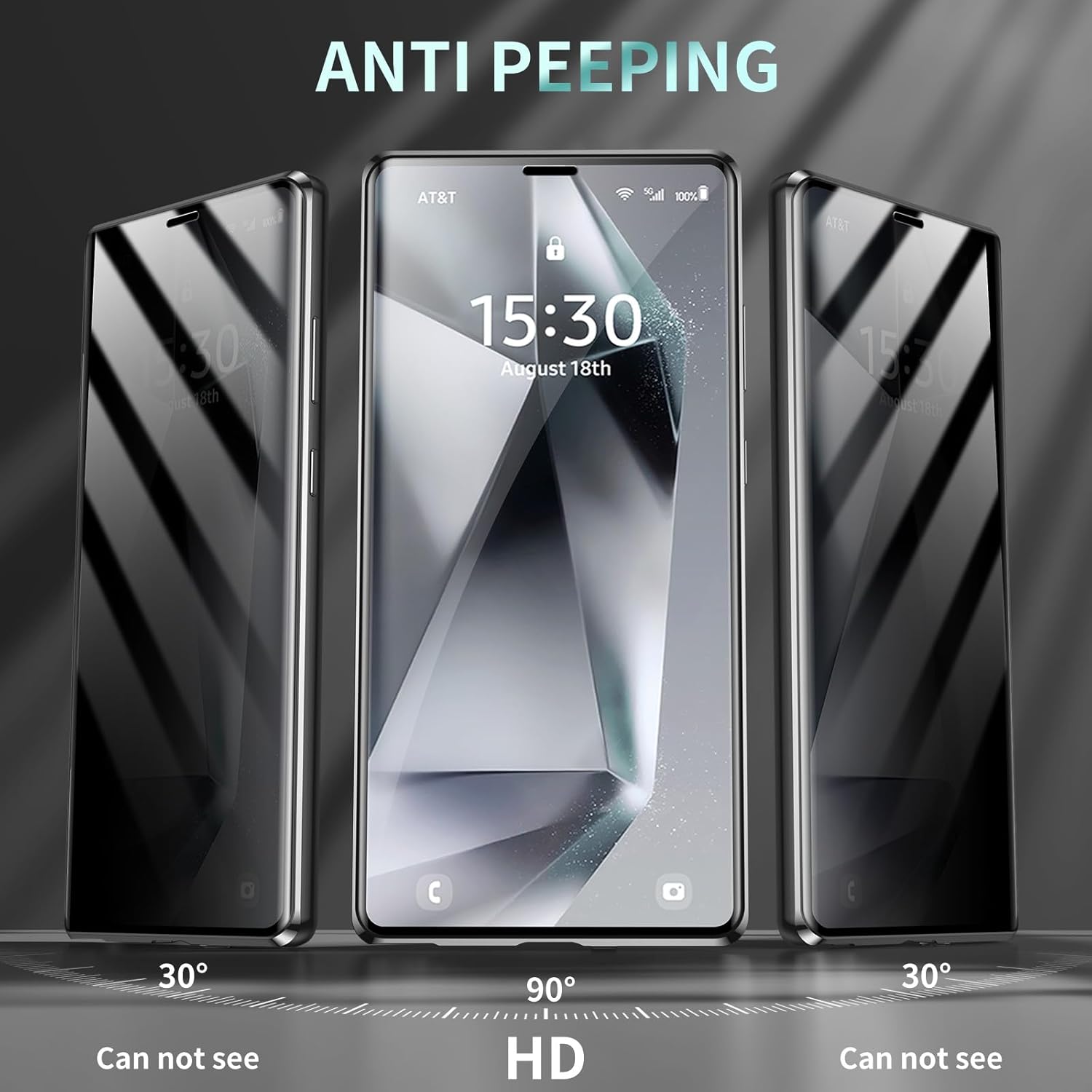 Dual Privacy Glass Metal Bumper Case  - Super Selling.