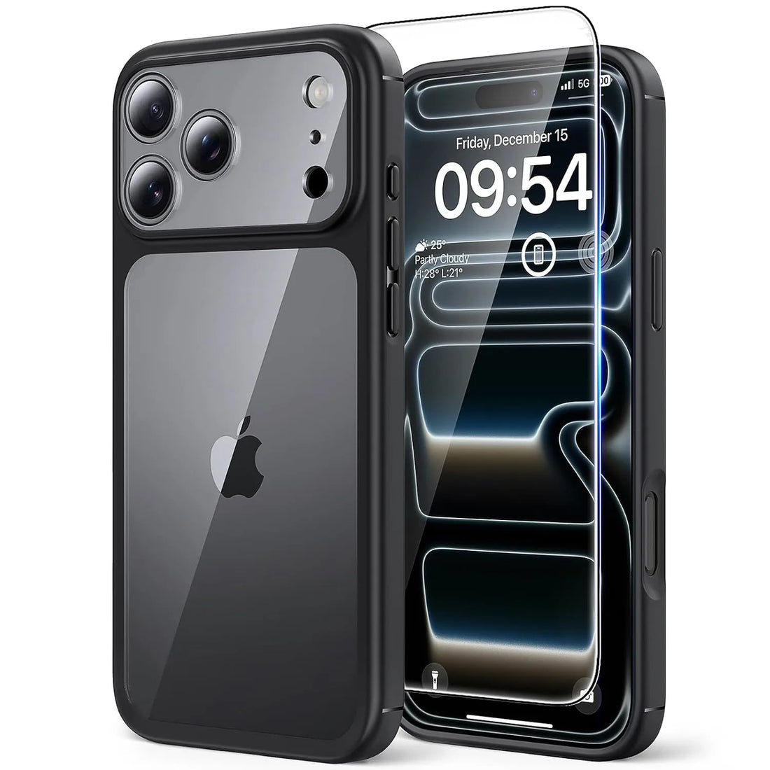 Military-Grade Shockproof Transparent Back Cover