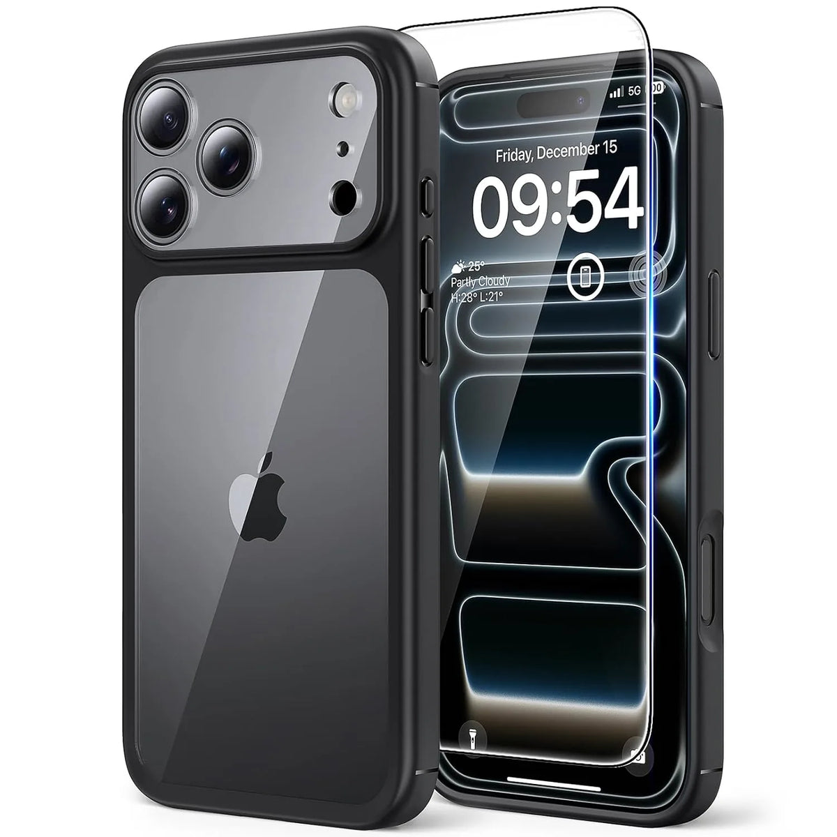Military-Grade Shockproof Transparent Back Cover