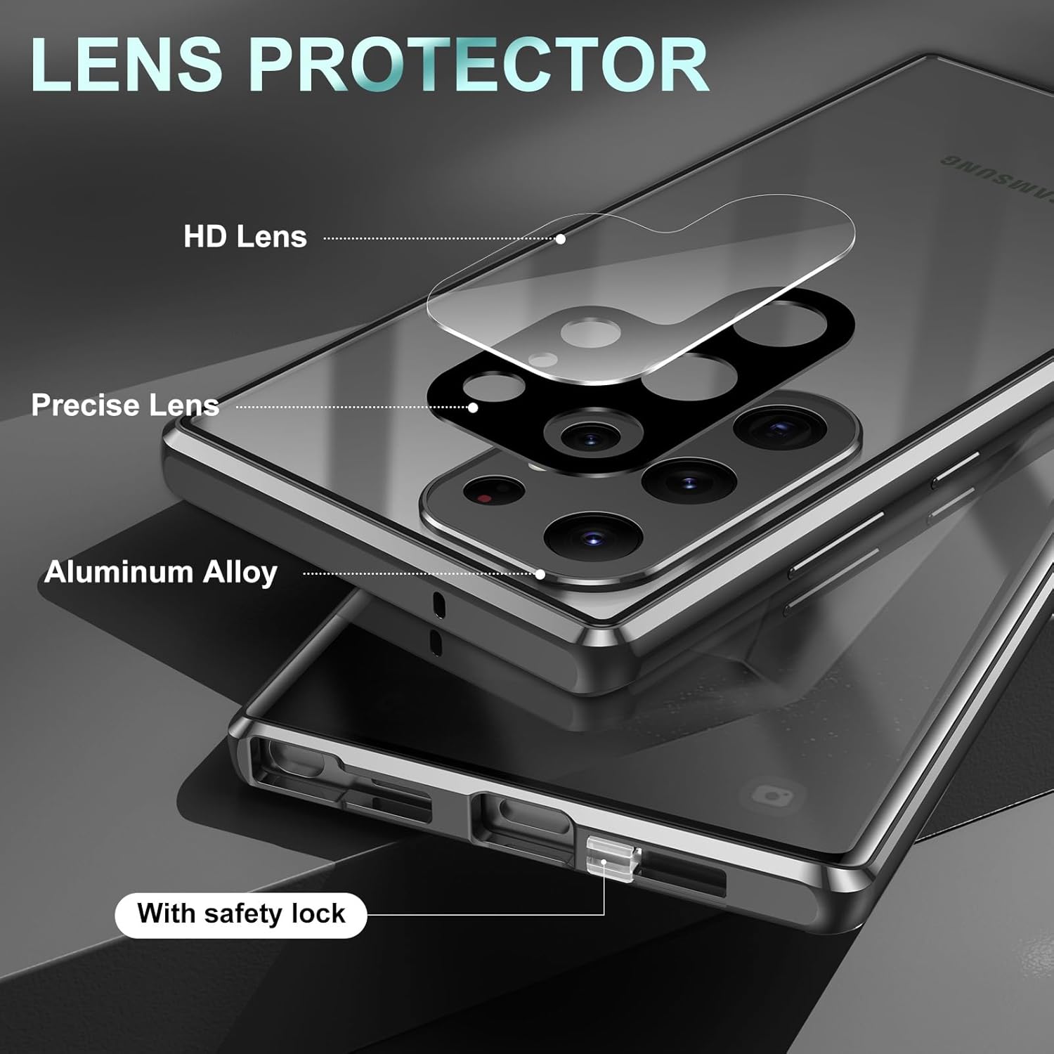 Dual Privacy Glass Metal Bumper Case  - Super Selling.