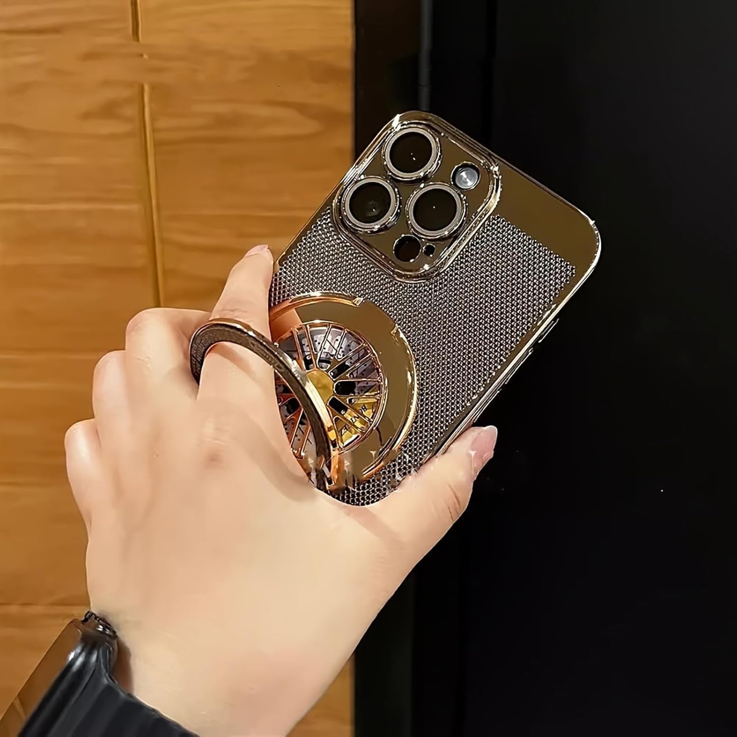 360° Rotating Wheel Stand Case for iPhone