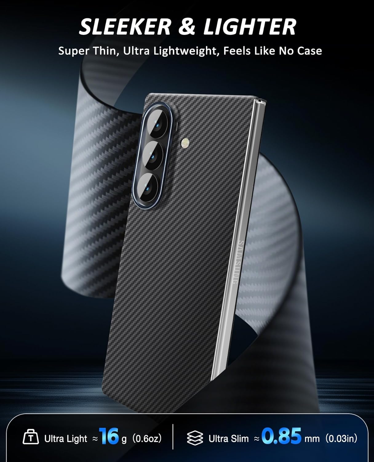 Galaxy Z Fold 7 Carbon Shield Case – Slim Shockproof Fold 7 Cover |
