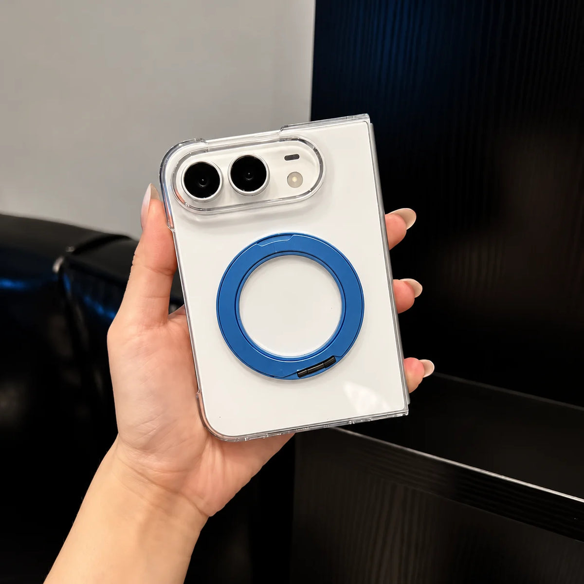 iPhone Duo Fold Shockproof Case with 360° Rotating Kickstand
