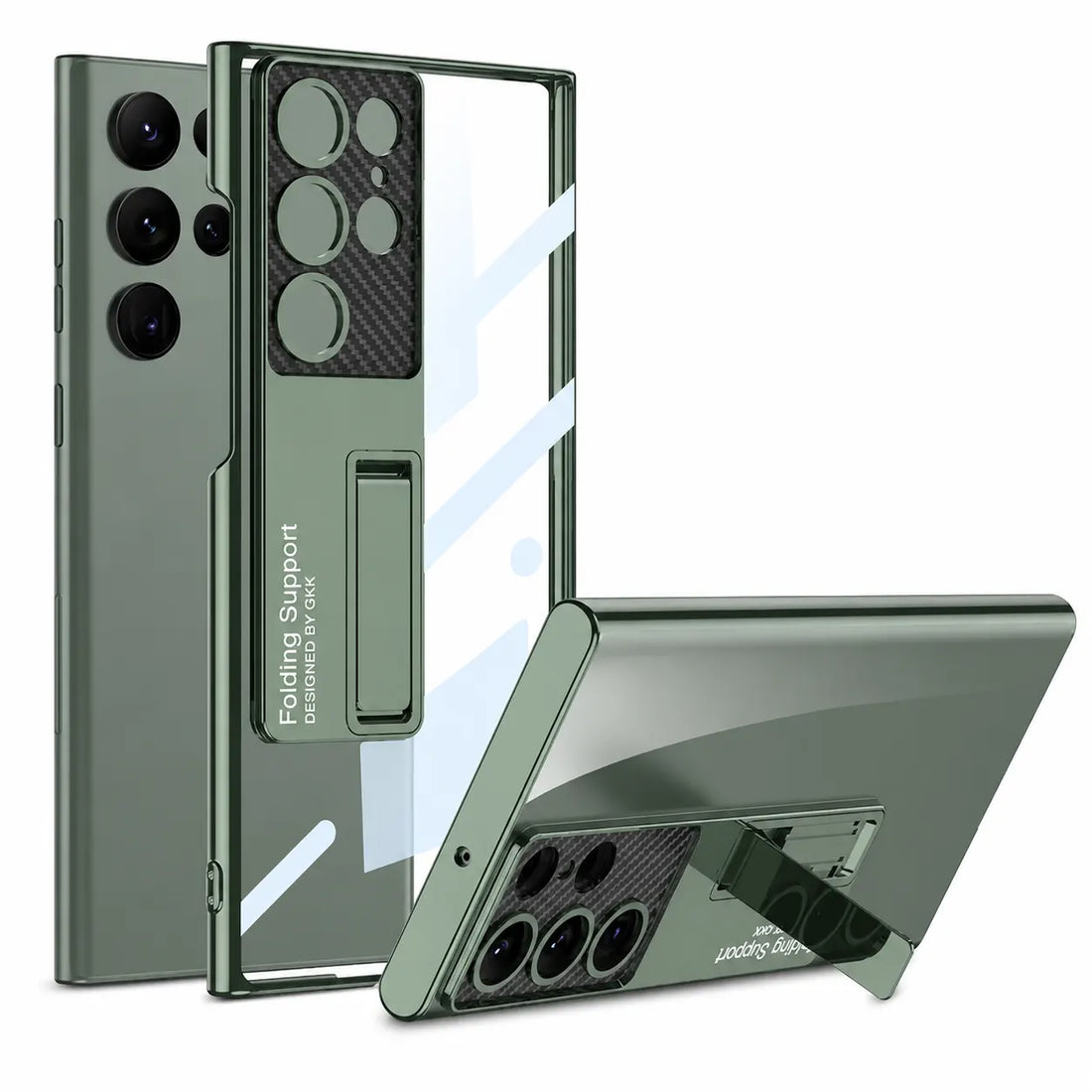 Chrome Edge Transparent Kickstand Case