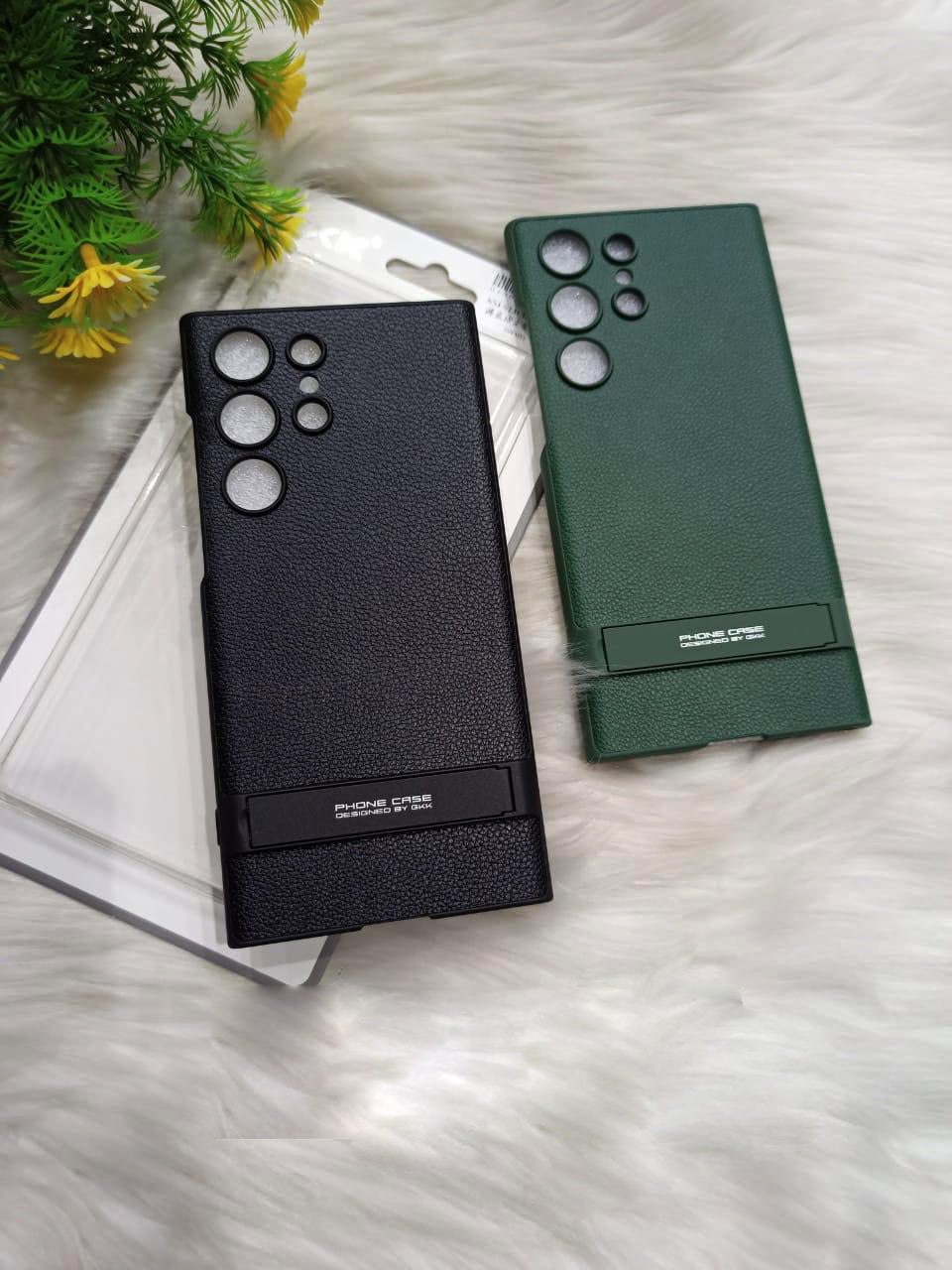 ELVEV Ultra-Thin Leather Bracket Case – Premium