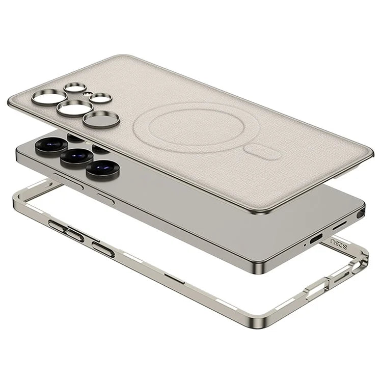 Titanium Leather Magnetic Ring Case - New Arrival.