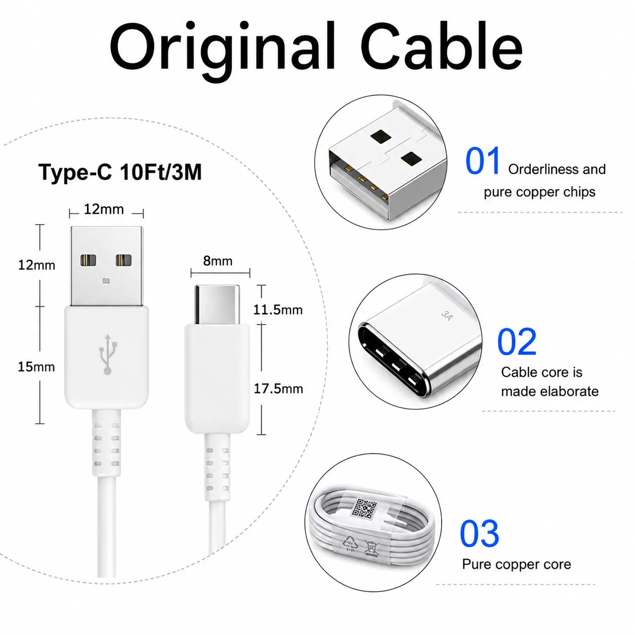 Samsung USB-A to USB-C Charging Cable – 1m