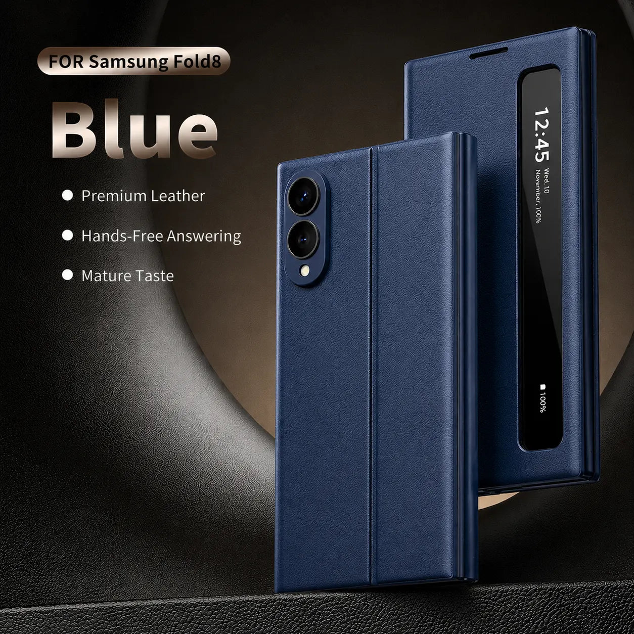 Smart Side Window Leather Flip Case