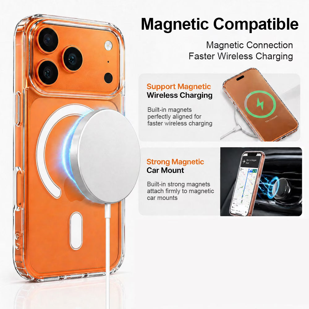 Premium Clear Polycarbonate MagSafe Case for iPhone