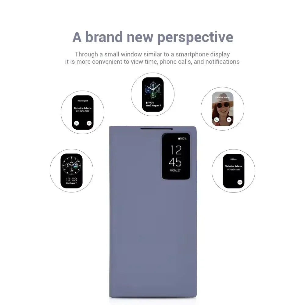 Smart View Wallet Case For Samsung - *Luxury Meets Functions*.