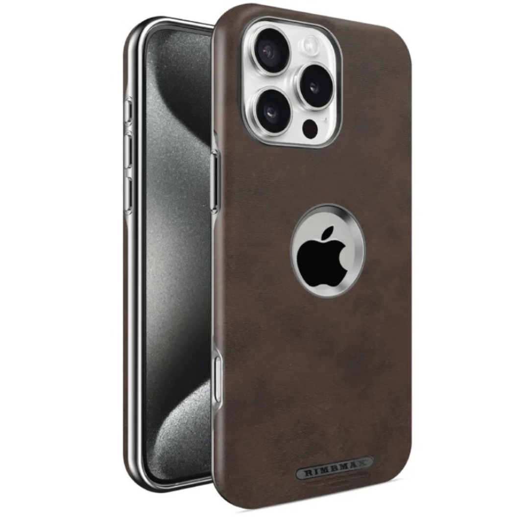 Premium Leather Logo Cut MagSafe Case for iPhone