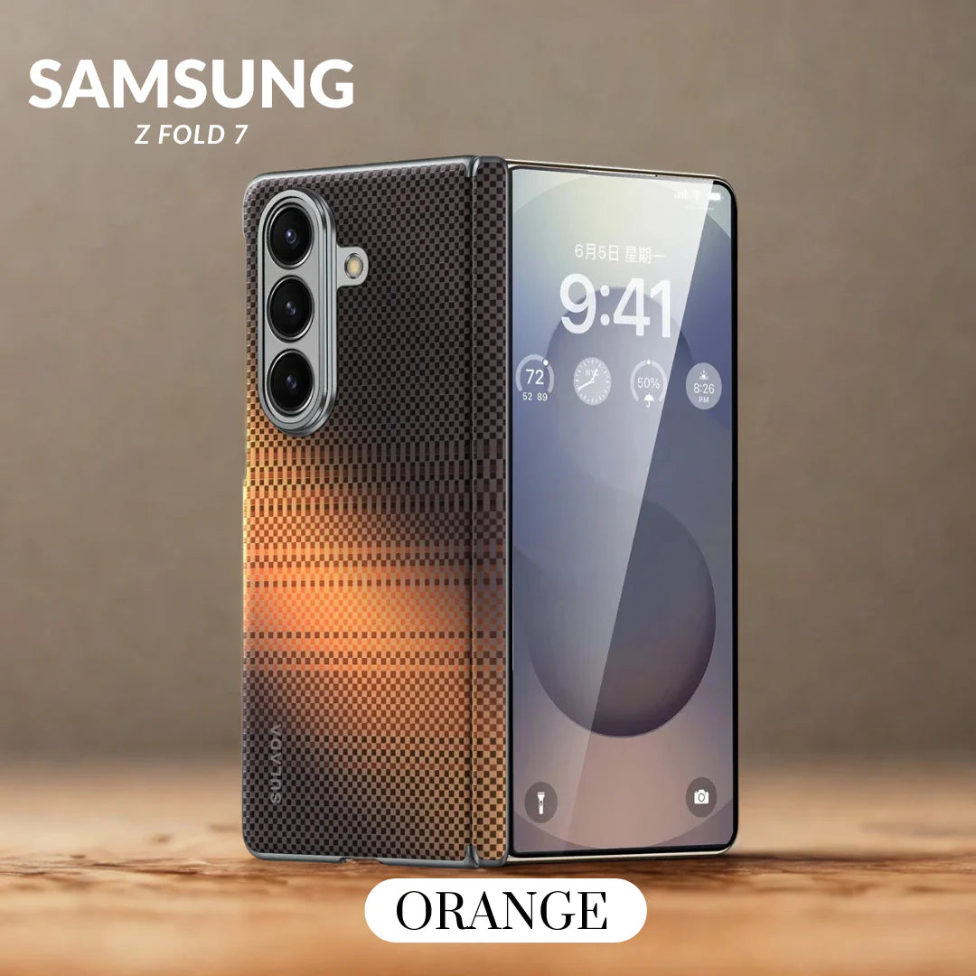 Galaxy Z Fold7 Sunset Glow Tactile Woven Case