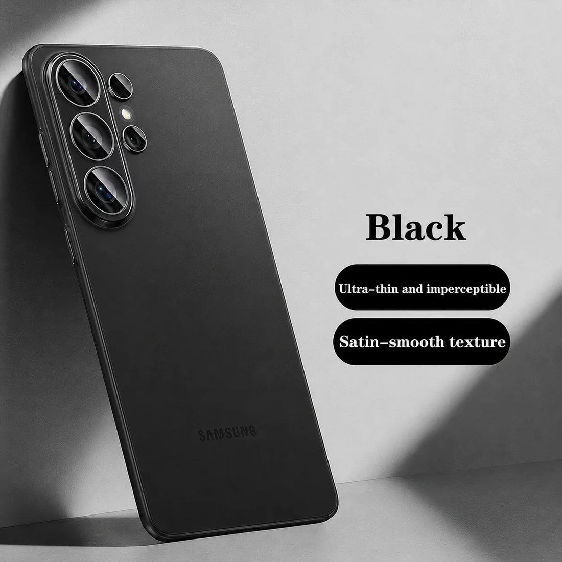 Air Shield Thin Fit Case for Samsung in matte black finish