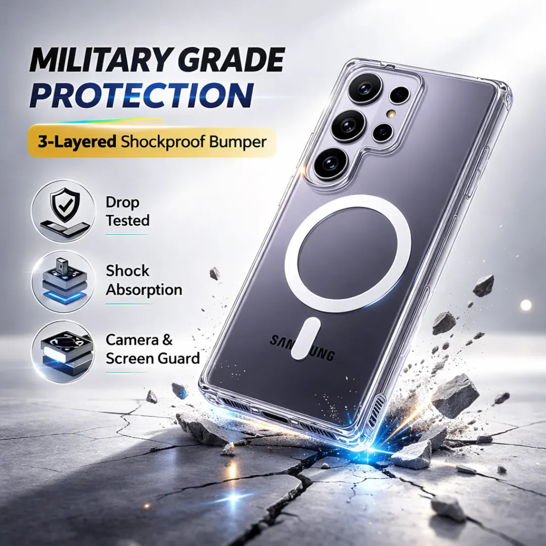 Anti-Yellow MagSafe Clear Case Samsung S26 Ultra