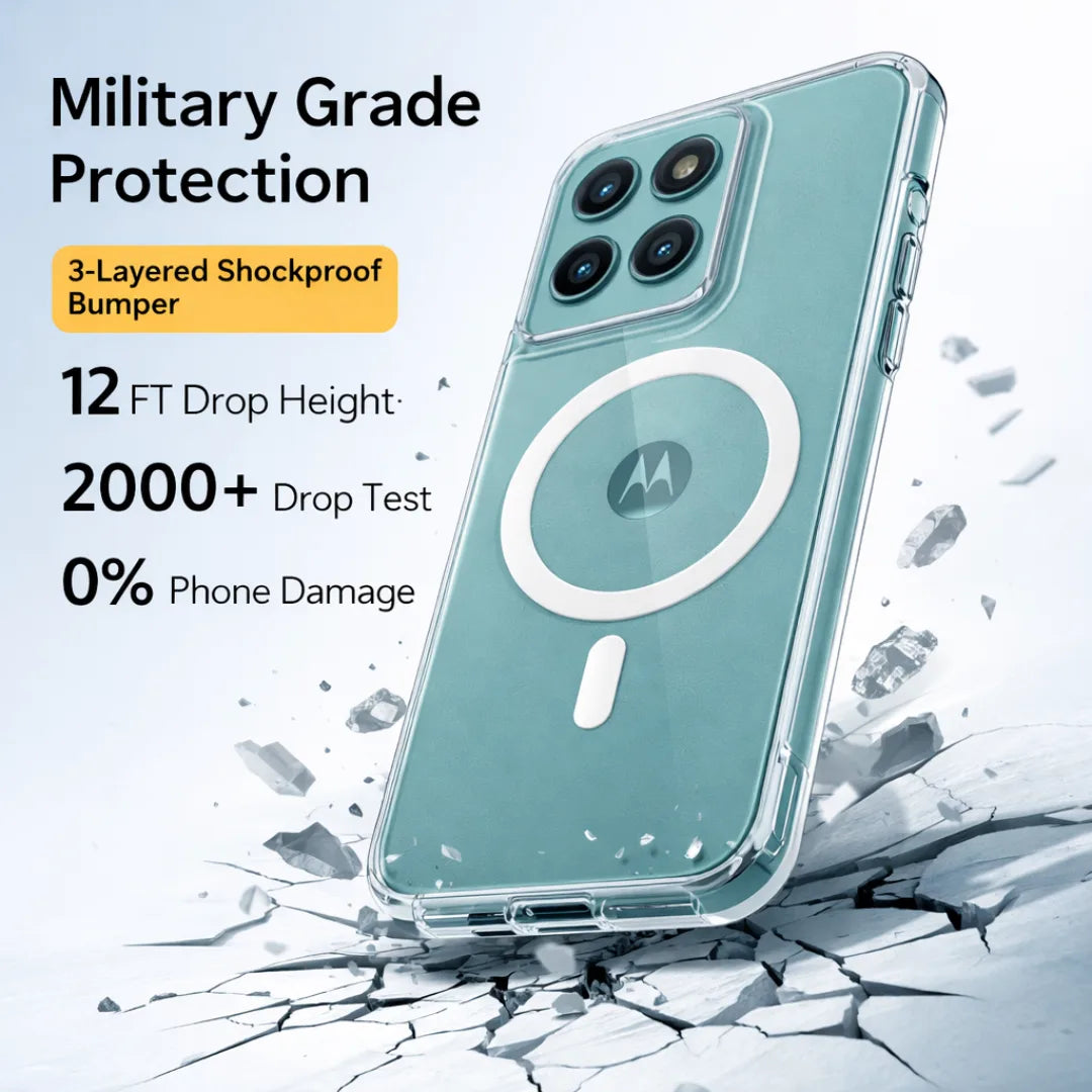 Anti-Yellow MagSafe clear case for Motorola Edge 60 Fusion