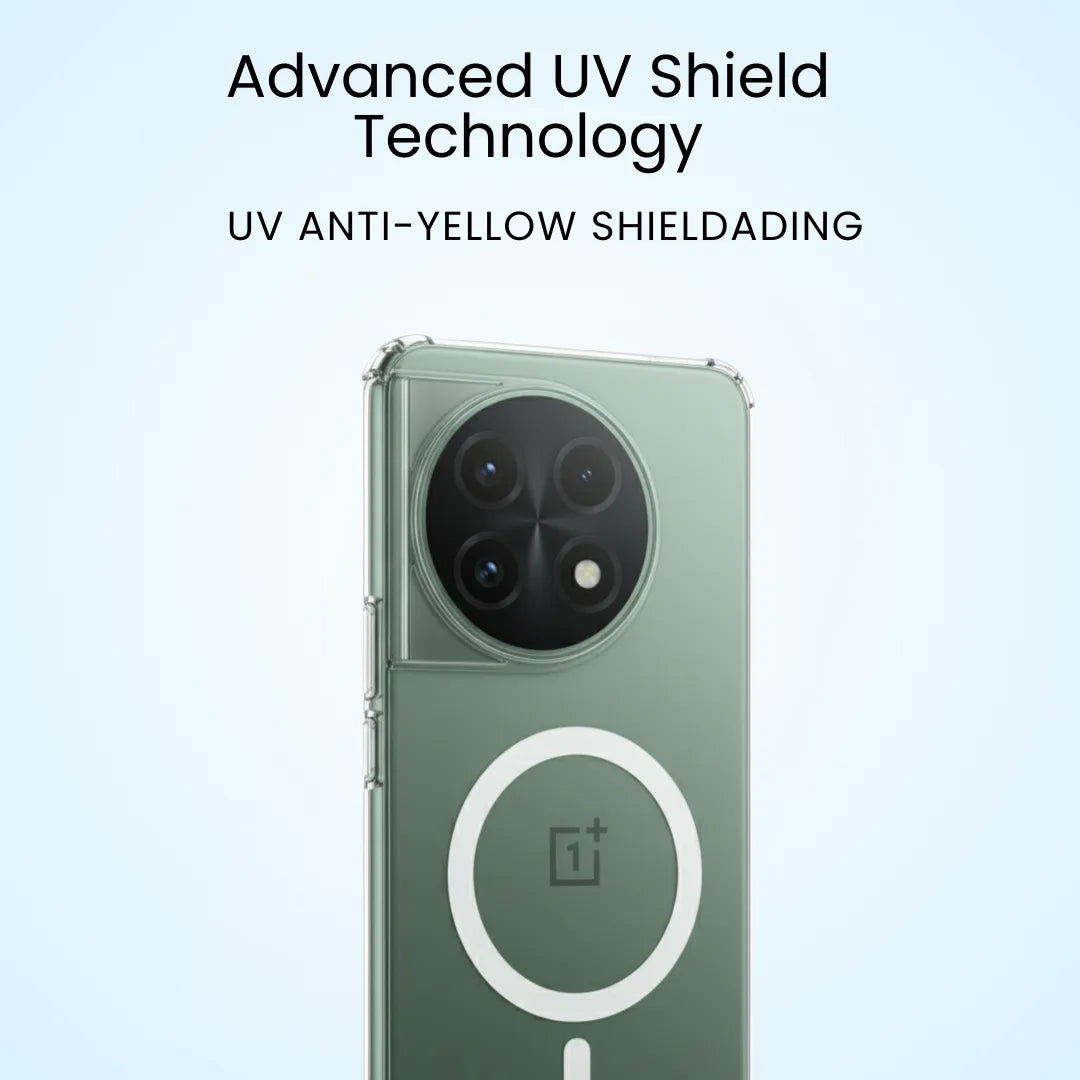 Anti-Yellow MagSafe Clear Transparent Case for OnePlus 11