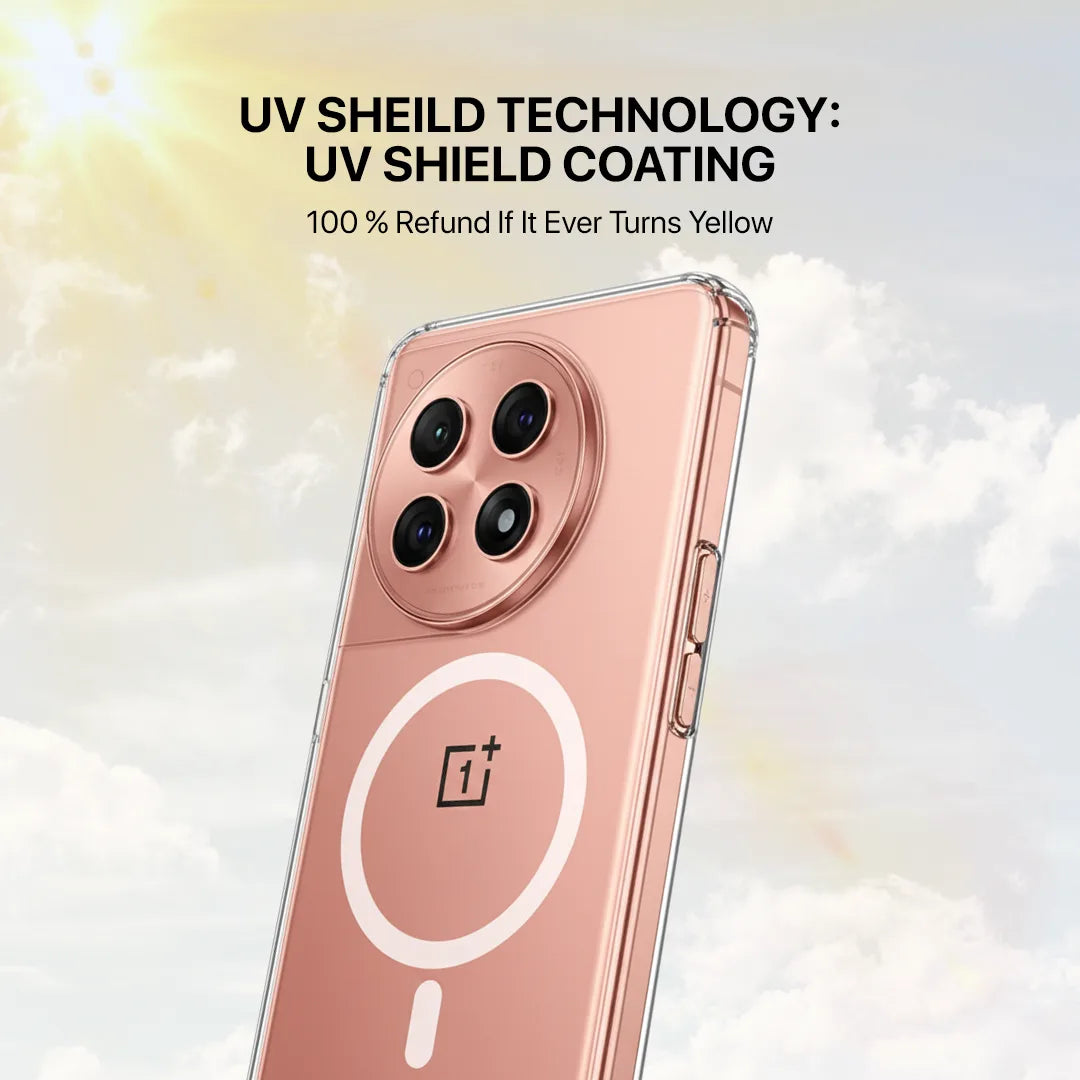 Clear protective phone case for OnePlus OnePlus 13 with UV anti-yellow coating