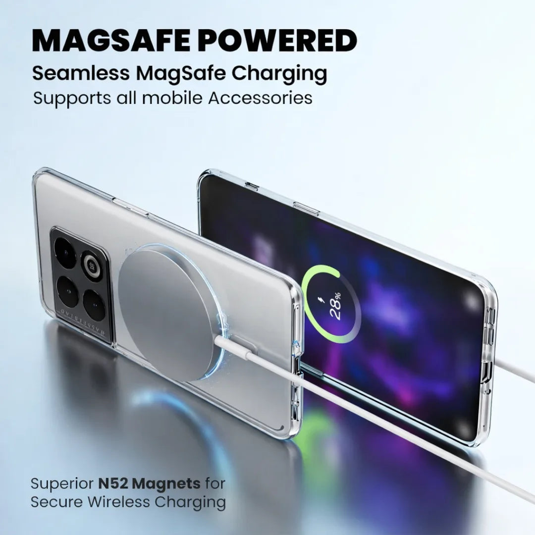 Anti-Yellow MagSafe Clear Transparent Cover for OnePlus 10T