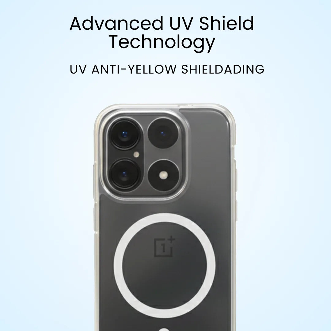 Anti Yellow MagSafe Clear Transparent Case for OnePlus 15