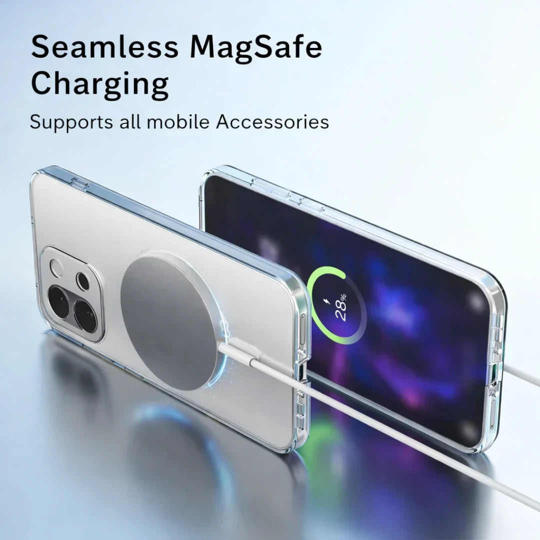 Anti Yellow MagSafe Clear Transparent Case for OnePlus 15