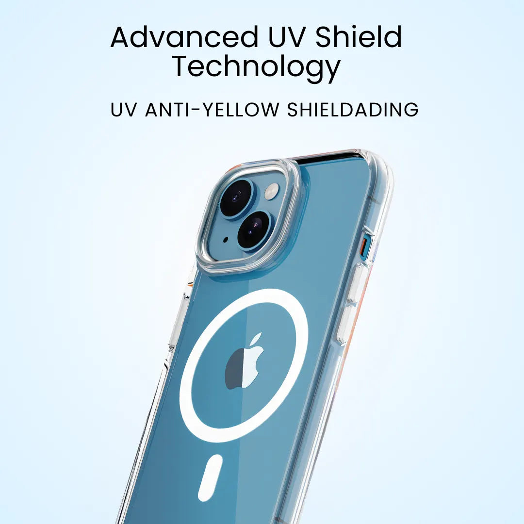 Anti Yellow MagSafe Transparent iPhone 14 Back Cover