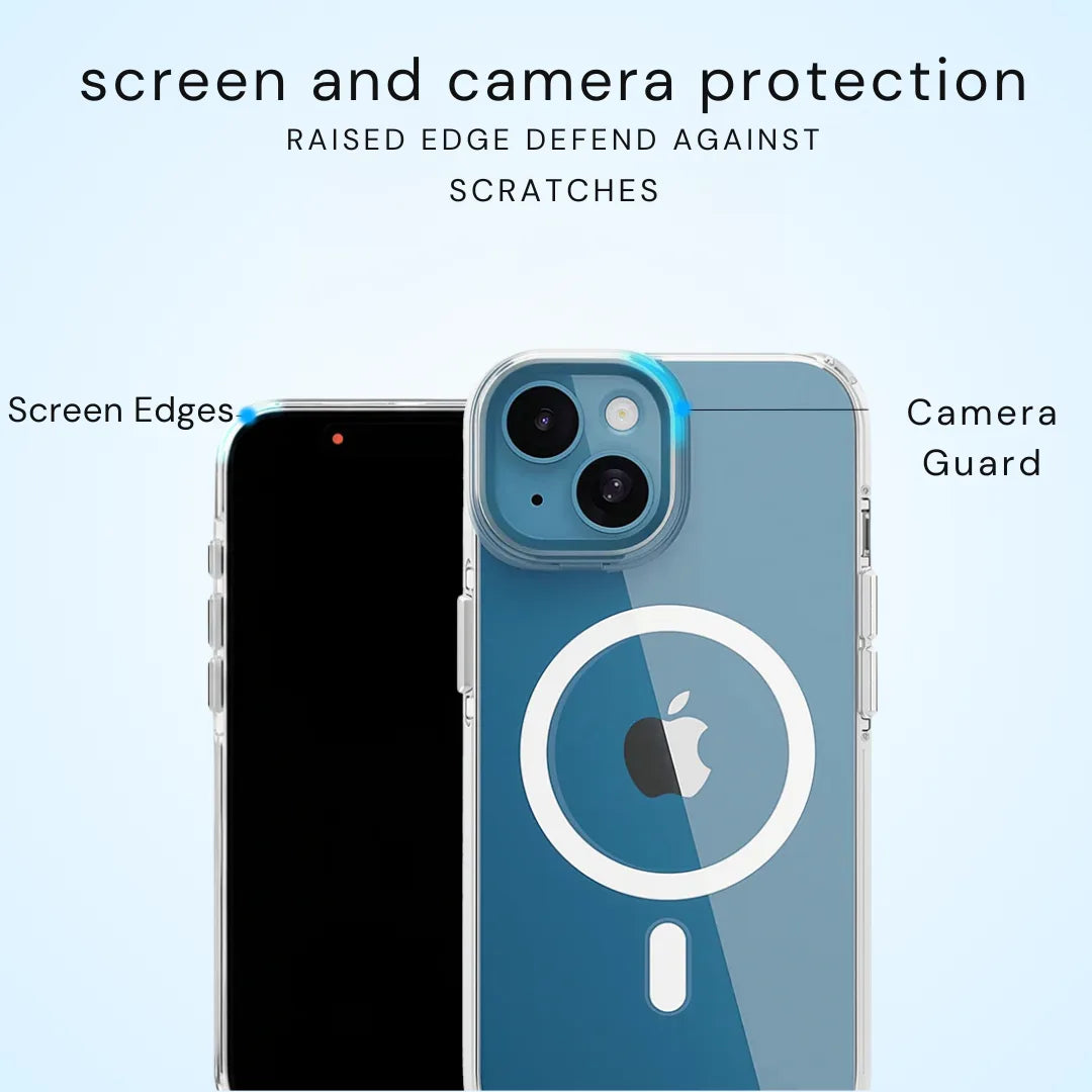 Anti Yellow MagSafe Transparent iPhone 14 Back Cover