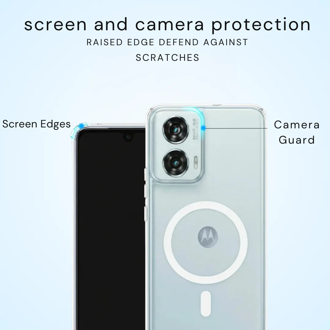 Anti Yellow Magsafe Clear Transparent Case - Motorola G85