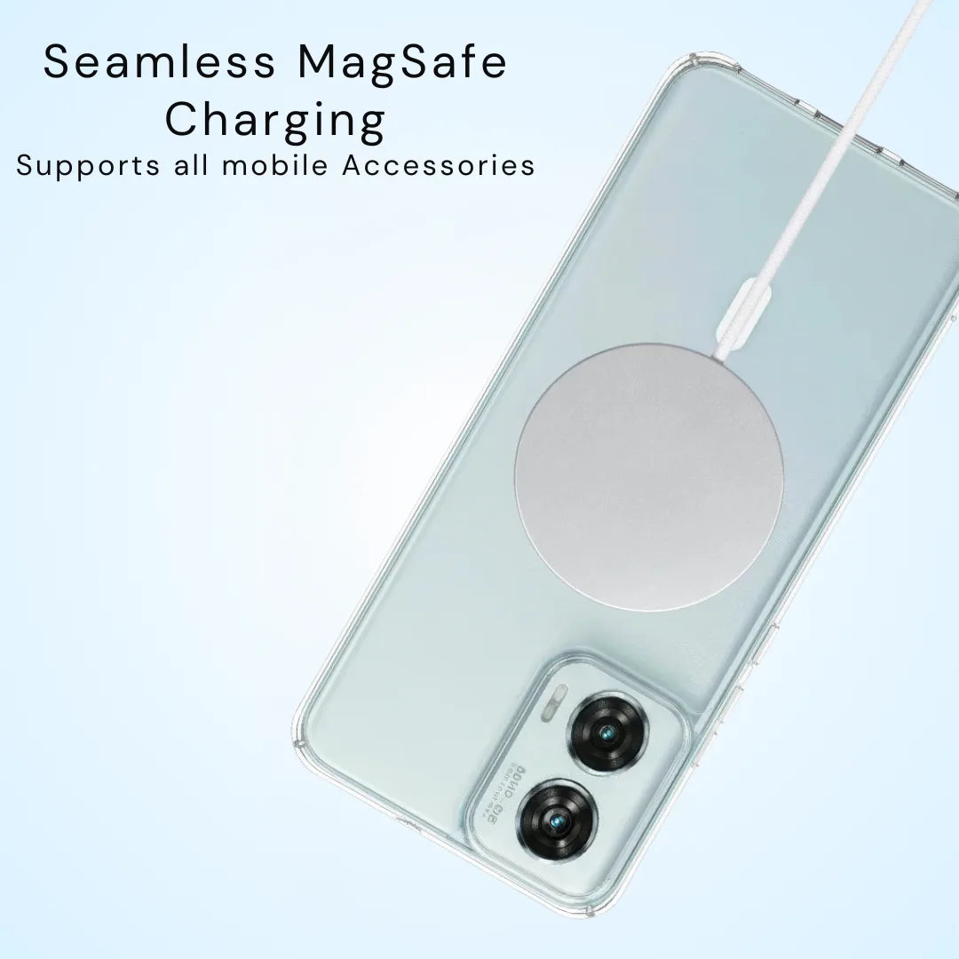 Anti Yellow Magsafe Clear Transparent Case - Motorola G85