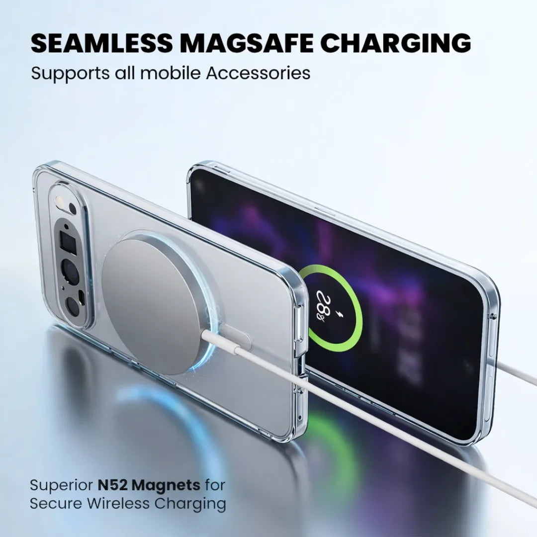 Anti Yellow Magsafe Clear Transparent Case for Google Pixel 9 Pro